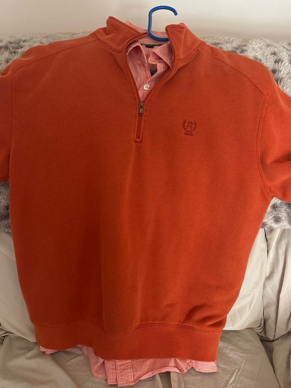 GAP Men's Zip Pullover Sweater in Orange